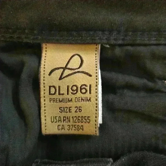 DL1961 Angel Mid Rise Skinny Ankle Jeans Onyx Black Womens Size 26 - Picture 6 of 11